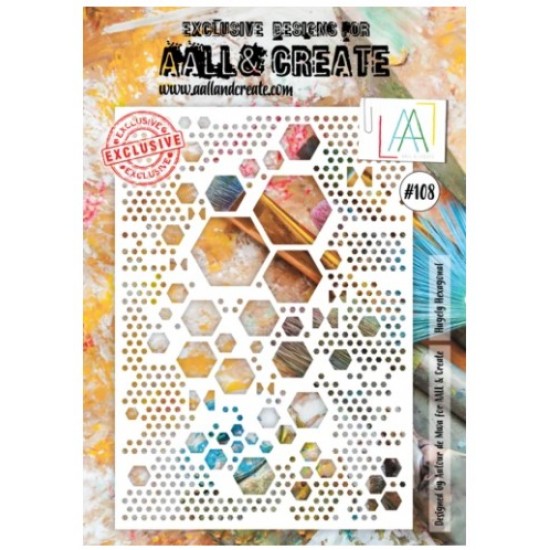 AALL & CREATE - Stencil «Hugely Hexagons» #108
